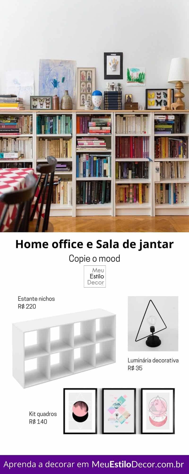 home office pequeno na sala de jantar