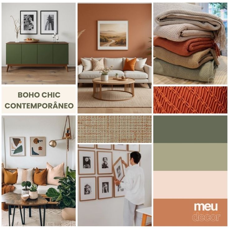 mistura de estilo boho chic contemporaneo